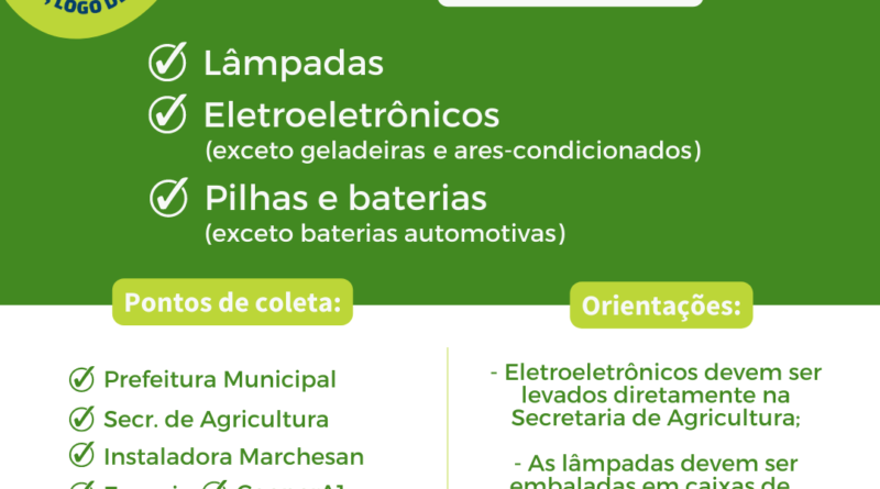 A campanha ocorrerá até o dia 28 de abril e possui sete pontos de coleta distribuídos no município